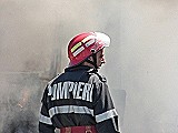 Požiar kamióna a zásah hasičov v Sadova Veche / Romania - VIDEO