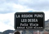  horské sedlo, vstup do regionu Puno