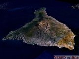  Satelitný záber NASA na ostrov Tenerife. Rozširovanie povolené majiteľom snímku